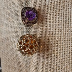 Pair of Size 6 Costume Jewelry Rings